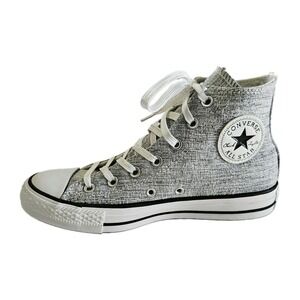 NEW Converse Silver Metallic High Top Taylor All Star Women's Size 8 Sparkle